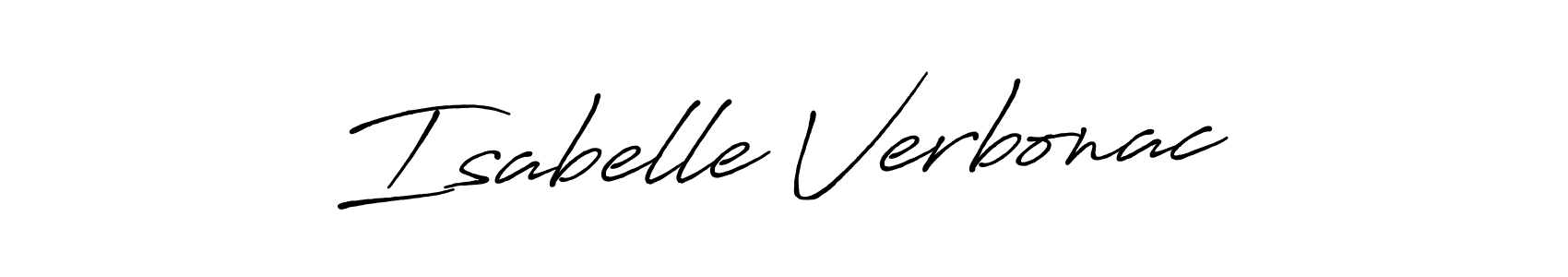 Create a beautiful signature design for name Isabelle Verbonac. With this signature (Antro_Vectra_Bolder) fonts, you can make a handwritten signature for free. Isabelle Verbonac signature style 7 images and pictures png