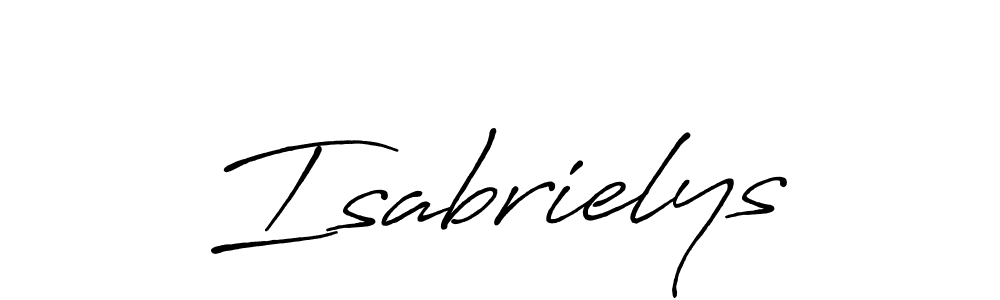 How to make Isabrielys name signature. Use Antro_Vectra_Bolder style for creating short signs online. This is the latest handwritten sign. Isabrielys signature style 7 images and pictures png