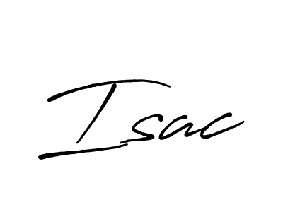 How to make Isac name signature. Use Antro_Vectra_Bolder style for creating short signs online. This is the latest handwritten sign. Isac signature style 7 images and pictures png