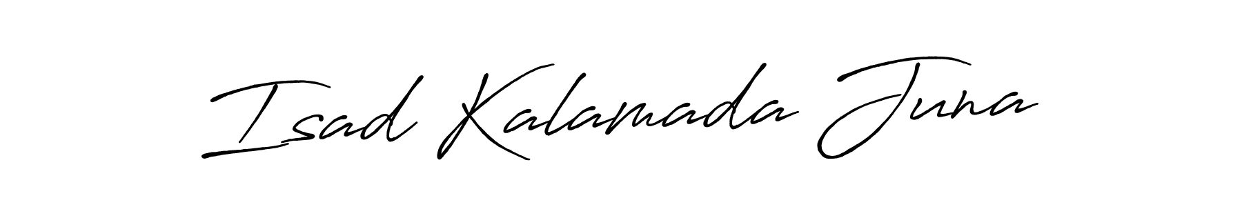 Make a beautiful signature design for name Isad Kalamada Juna. With this signature (Antro_Vectra_Bolder) style, you can create a handwritten signature for free. Isad Kalamada Juna signature style 7 images and pictures png