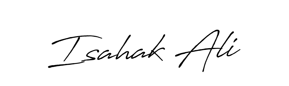 Design your own signature with our free online signature maker. With this signature software, you can create a handwritten (Antro_Vectra_Bolder) signature for name Isahak Ali. Isahak Ali signature style 7 images and pictures png