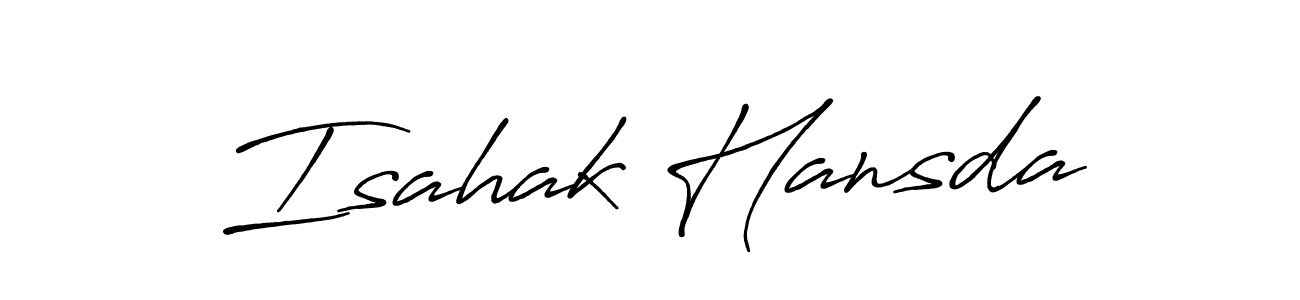 Make a short Isahak Hansda signature style. Manage your documents anywhere anytime using Antro_Vectra_Bolder. Create and add eSignatures, submit forms, share and send files easily. Isahak Hansda signature style 7 images and pictures png