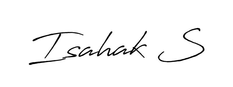 Also You can easily find your signature by using the search form. We will create Isahak S name handwritten signature images for you free of cost using Antro_Vectra_Bolder sign style. Isahak S signature style 7 images and pictures png