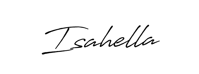 Use a signature maker to create a handwritten signature online. With this signature software, you can design (Antro_Vectra_Bolder) your own signature for name Isahella. Isahella signature style 7 images and pictures png