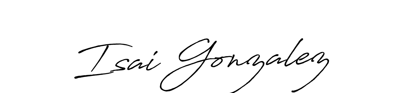 Make a beautiful signature design for name Isai Gonzalez. With this signature (Antro_Vectra_Bolder) style, you can create a handwritten signature for free. Isai Gonzalez signature style 7 images and pictures png