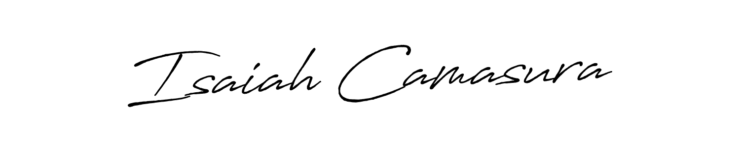 if you are searching for the best signature style for your name Isaiah Camasura. so please give up your signature search. here we have designed multiple signature styles  using Antro_Vectra_Bolder. Isaiah Camasura signature style 7 images and pictures png