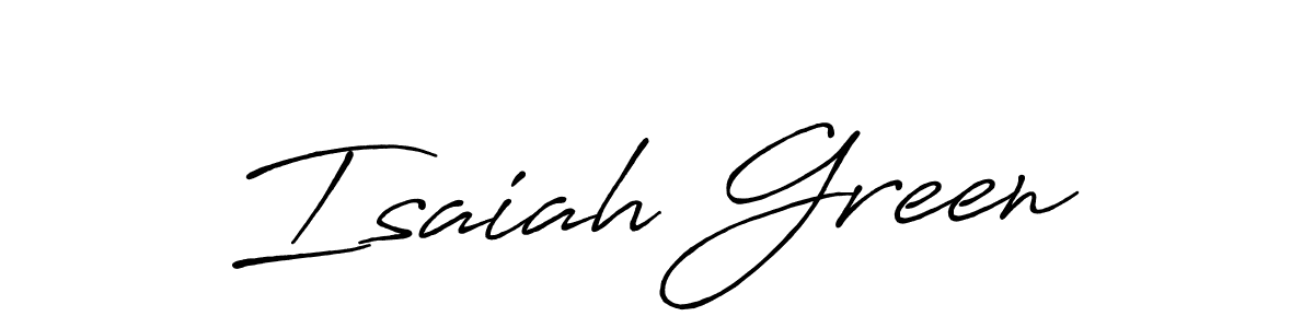 Use a signature maker to create a handwritten signature online. With this signature software, you can design (Antro_Vectra_Bolder) your own signature for name Isaiah Green. Isaiah Green signature style 7 images and pictures png