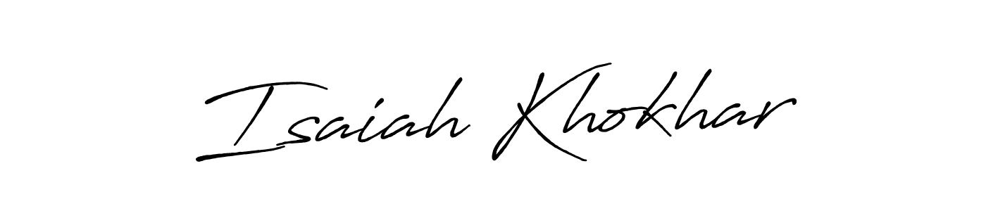 Antro_Vectra_Bolder is a professional signature style that is perfect for those who want to add a touch of class to their signature. It is also a great choice for those who want to make their signature more unique. Get Isaiah Khokhar name to fancy signature for free. Isaiah Khokhar signature style 7 images and pictures png