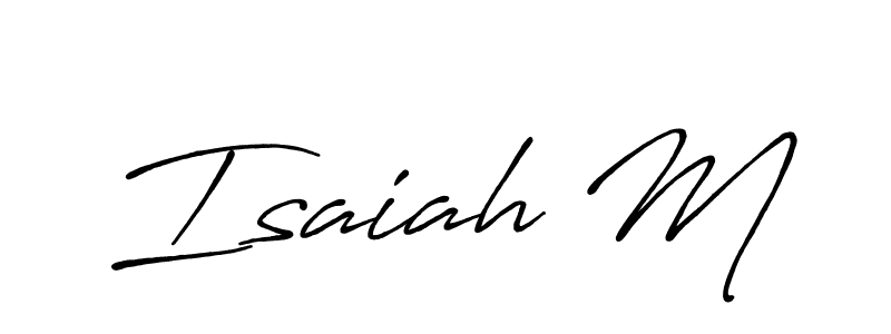 You should practise on your own different ways (Antro_Vectra_Bolder) to write your name (Isaiah M) in signature. don't let someone else do it for you. Isaiah M signature style 7 images and pictures png
