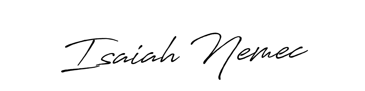 Also we have Isaiah Nemec name is the best signature style. Create professional handwritten signature collection using Antro_Vectra_Bolder autograph style. Isaiah Nemec signature style 7 images and pictures png