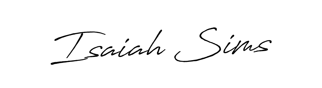 Design your own signature with our free online signature maker. With this signature software, you can create a handwritten (Antro_Vectra_Bolder) signature for name Isaiah Sims. Isaiah Sims signature style 7 images and pictures png