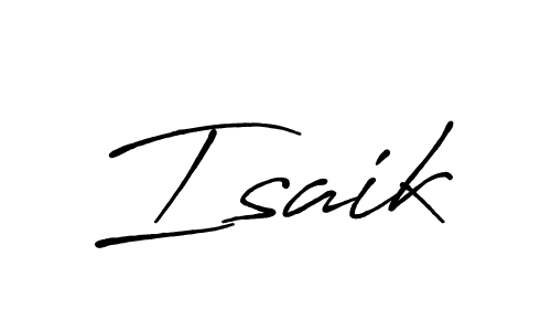 How to make Isaik signature? Antro_Vectra_Bolder is a professional autograph style. Create handwritten signature for Isaik name. Isaik signature style 7 images and pictures png