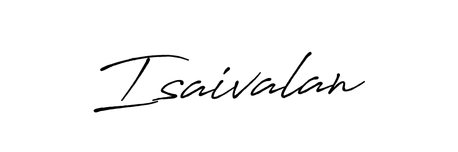 How to make Isaivalan name signature. Use Antro_Vectra_Bolder style for creating short signs online. This is the latest handwritten sign. Isaivalan signature style 7 images and pictures png