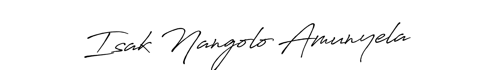 How to Draw Isak Nangolo Amunyela signature style? Antro_Vectra_Bolder is a latest design signature styles for name Isak Nangolo Amunyela. Isak Nangolo Amunyela signature style 7 images and pictures png