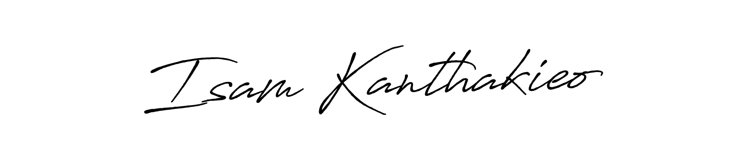 Antro_Vectra_Bolder is a professional signature style that is perfect for those who want to add a touch of class to their signature. It is also a great choice for those who want to make their signature more unique. Get Isam Kanthakieo name to fancy signature for free. Isam Kanthakieo signature style 7 images and pictures png