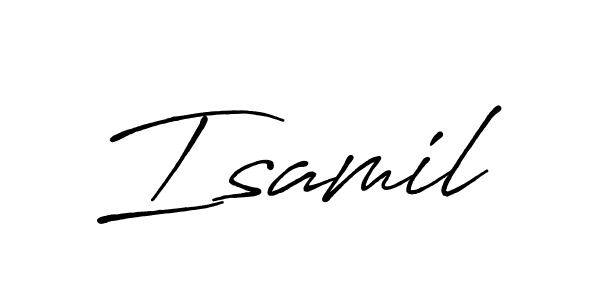 Isamil stylish signature style. Best Handwritten Sign (Antro_Vectra_Bolder) for my name. Handwritten Signature Collection Ideas for my name Isamil. Isamil signature style 7 images and pictures png