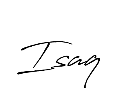 Design your own signature with our free online signature maker. With this signature software, you can create a handwritten (Antro_Vectra_Bolder) signature for name Isaq. Isaq signature style 7 images and pictures png