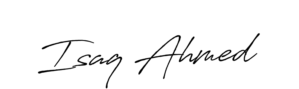 You should practise on your own different ways (Antro_Vectra_Bolder) to write your name (Isaq Ahmed) in signature. don't let someone else do it for you. Isaq Ahmed signature style 7 images and pictures png