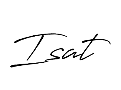 Create a beautiful signature design for name Isat. With this signature (Antro_Vectra_Bolder) fonts, you can make a handwritten signature for free. Isat signature style 7 images and pictures png