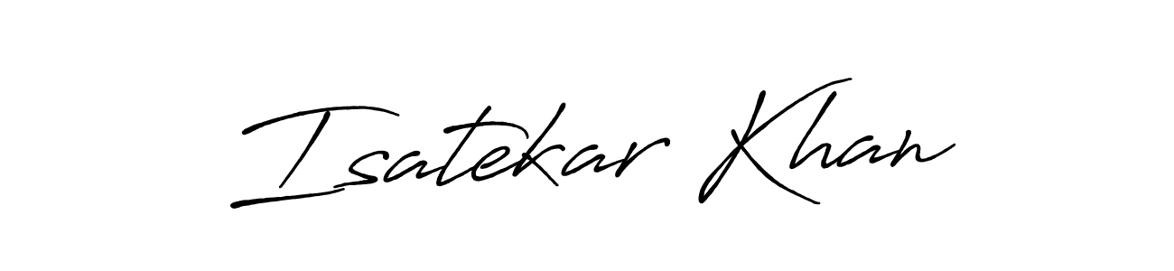 if you are searching for the best signature style for your name Isatekar Khan. so please give up your signature search. here we have designed multiple signature styles  using Antro_Vectra_Bolder. Isatekar Khan signature style 7 images and pictures png