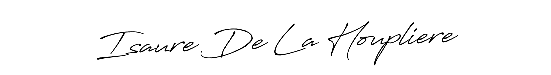 Similarly Antro_Vectra_Bolder is the best handwritten signature design. Signature creator online .You can use it as an online autograph creator for name Isaure De La Houpliere. Isaure De La Houpliere signature style 7 images and pictures png