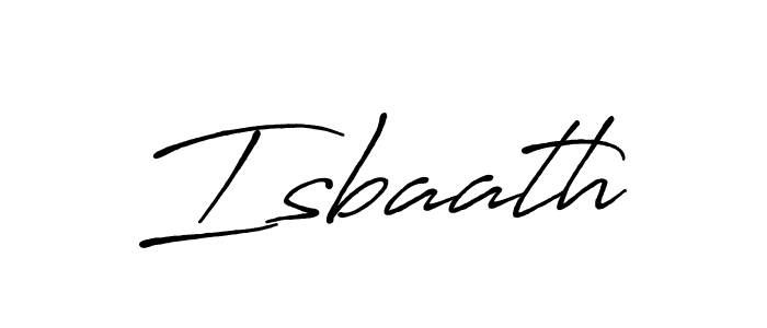 How to make Isbaath signature? Antro_Vectra_Bolder is a professional autograph style. Create handwritten signature for Isbaath name. Isbaath signature style 7 images and pictures png