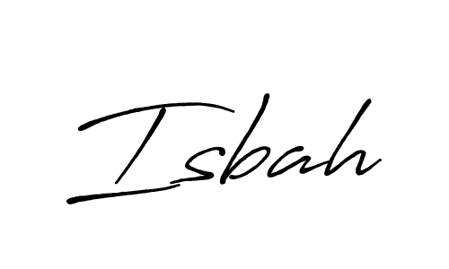 How to make Isbah name signature. Use Antro_Vectra_Bolder style for creating short signs online. This is the latest handwritten sign. Isbah signature style 7 images and pictures png