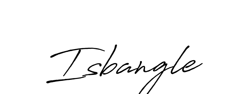 Create a beautiful signature design for name Isbangle. With this signature (Antro_Vectra_Bolder) fonts, you can make a handwritten signature for free. Isbangle signature style 7 images and pictures png