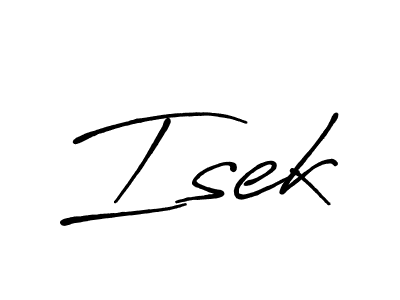 Also we have Isek name is the best signature style. Create professional handwritten signature collection using Antro_Vectra_Bolder autograph style. Isek signature style 7 images and pictures png