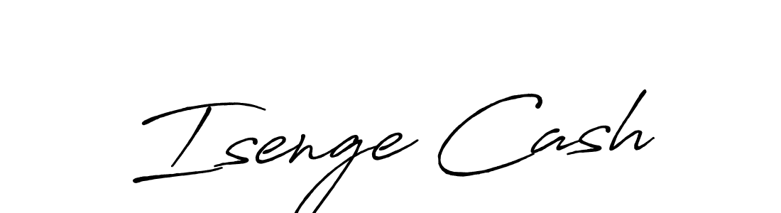 How to make Isenge Cash name signature. Use Antro_Vectra_Bolder style for creating short signs online. This is the latest handwritten sign. Isenge Cash signature style 7 images and pictures png