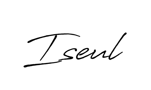 You should practise on your own different ways (Antro_Vectra_Bolder) to write your name (Iseul) in signature. don't let someone else do it for you. Iseul signature style 7 images and pictures png