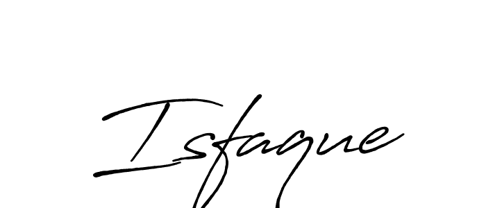 Create a beautiful signature design for name Isfaque. With this signature (Antro_Vectra_Bolder) fonts, you can make a handwritten signature for free. Isfaque signature style 7 images and pictures png