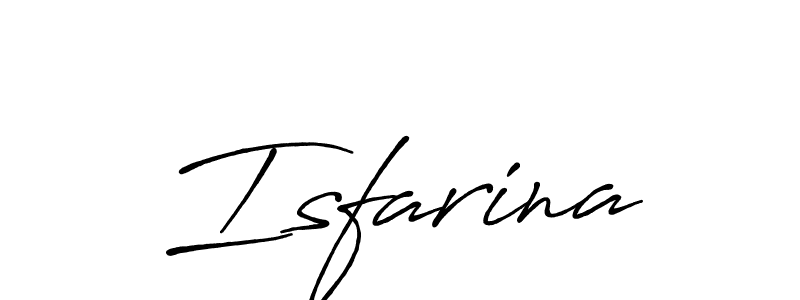 Design your own signature with our free online signature maker. With this signature software, you can create a handwritten (Antro_Vectra_Bolder) signature for name Isfarina. Isfarina signature style 7 images and pictures png