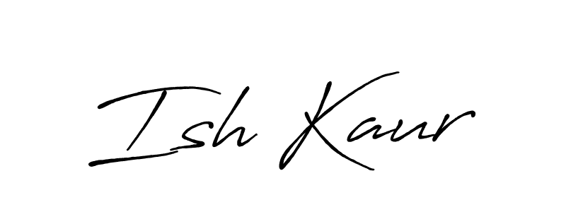 Use a signature maker to create a handwritten signature online. With this signature software, you can design (Antro_Vectra_Bolder) your own signature for name Ish Kaur. Ish Kaur signature style 7 images and pictures png
