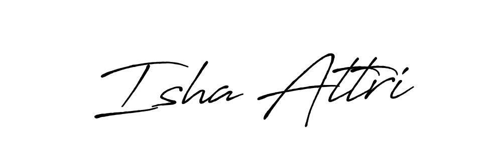 Antro_Vectra_Bolder is a professional signature style that is perfect for those who want to add a touch of class to their signature. It is also a great choice for those who want to make their signature more unique. Get Isha Attri name to fancy signature for free. Isha Attri signature style 7 images and pictures png