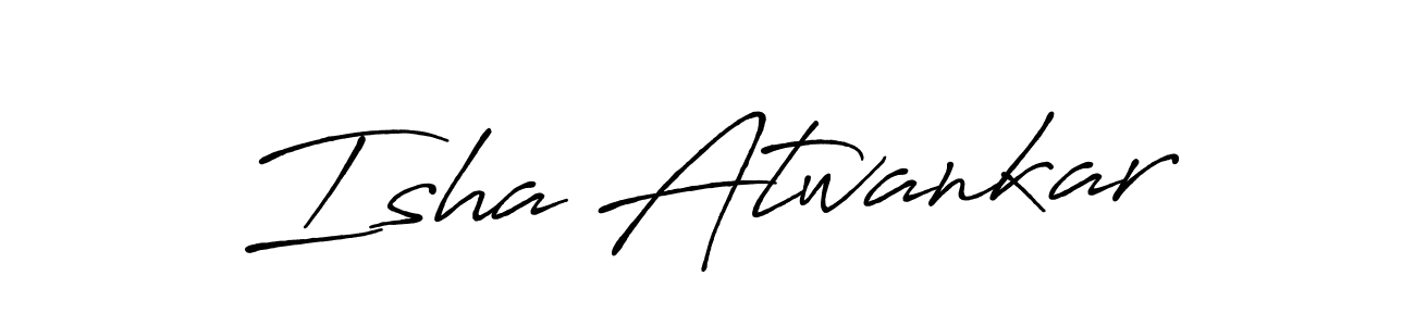 Antro_Vectra_Bolder is a professional signature style that is perfect for those who want to add a touch of class to their signature. It is also a great choice for those who want to make their signature more unique. Get Isha Atwankar name to fancy signature for free. Isha Atwankar signature style 7 images and pictures png