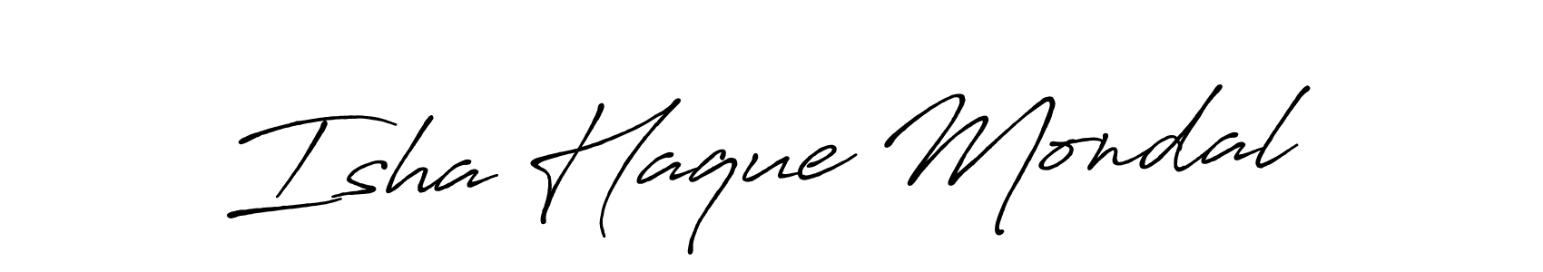 Here are the top 10 professional signature styles for the name Isha Haque Mondal. These are the best autograph styles you can use for your name. Isha Haque Mondal signature style 7 images and pictures png