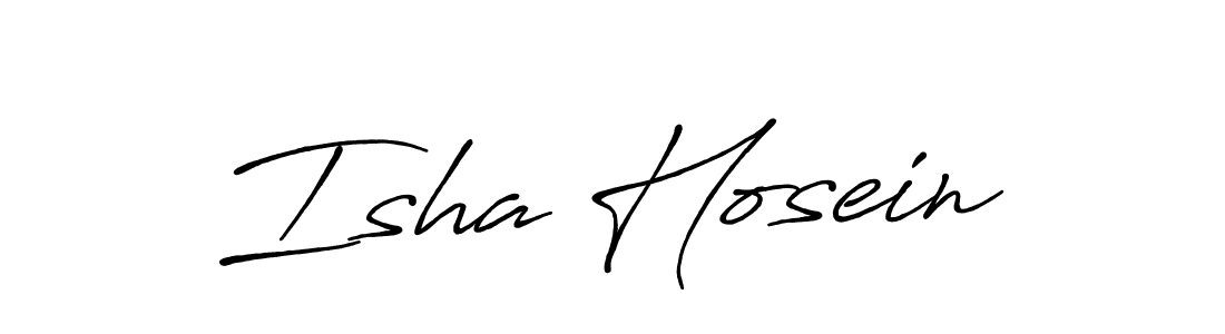 You should practise on your own different ways (Antro_Vectra_Bolder) to write your name (Isha Hosein) in signature. don't let someone else do it for you. Isha Hosein signature style 7 images and pictures png