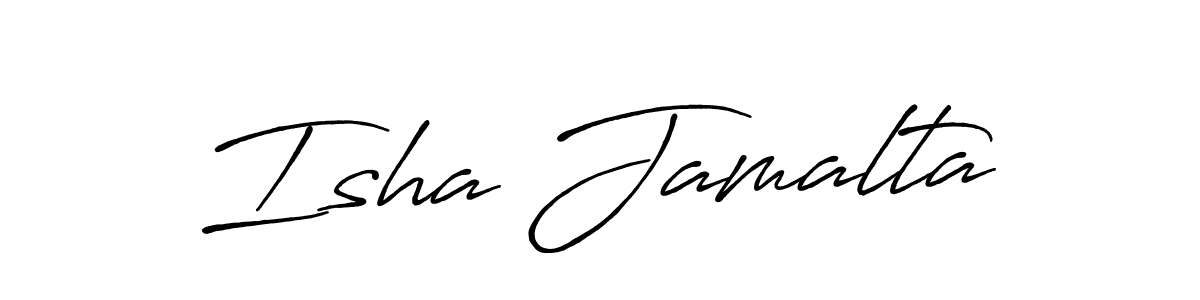 How to make Isha Jamalta signature? Antro_Vectra_Bolder is a professional autograph style. Create handwritten signature for Isha Jamalta name. Isha Jamalta signature style 7 images and pictures png