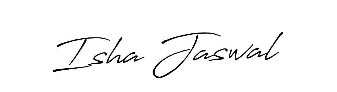 Isha Jaswal stylish signature style. Best Handwritten Sign (Antro_Vectra_Bolder) for my name. Handwritten Signature Collection Ideas for my name Isha Jaswal. Isha Jaswal signature style 7 images and pictures png