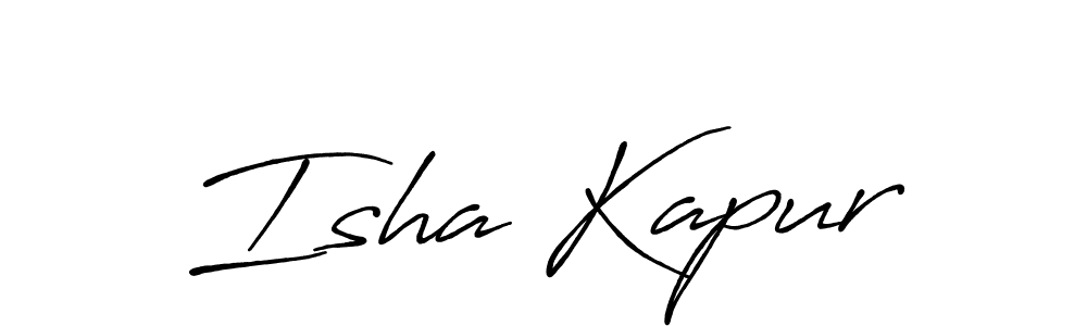 if you are searching for the best signature style for your name Isha Kapur. so please give up your signature search. here we have designed multiple signature styles  using Antro_Vectra_Bolder. Isha Kapur signature style 7 images and pictures png
