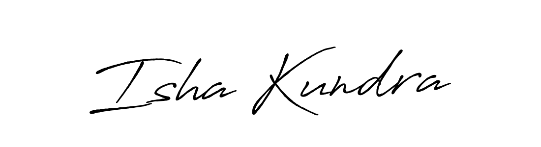 Isha Kundra stylish signature style. Best Handwritten Sign (Antro_Vectra_Bolder) for my name. Handwritten Signature Collection Ideas for my name Isha Kundra. Isha Kundra signature style 7 images and pictures png