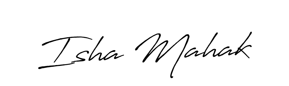 Also You can easily find your signature by using the search form. We will create Isha Mahak name handwritten signature images for you free of cost using Antro_Vectra_Bolder sign style. Isha Mahak signature style 7 images and pictures png