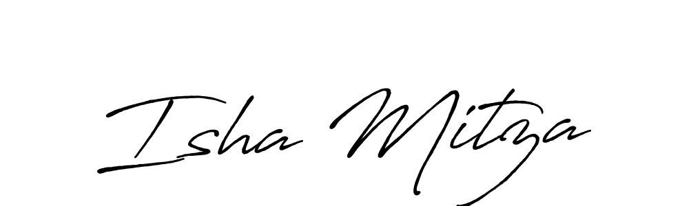 The best way (Antro_Vectra_Bolder) to make a short signature is to pick only two or three words in your name. The name Isha Mitza include a total of six letters. For converting this name. Isha Mitza signature style 7 images and pictures png