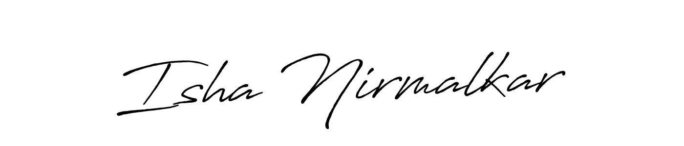 It looks lik you need a new signature style for name Isha Nirmalkar. Design unique handwritten (Antro_Vectra_Bolder) signature with our free signature maker in just a few clicks. Isha Nirmalkar signature style 7 images and pictures png