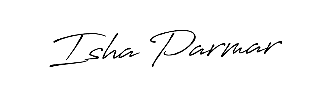 Antro_Vectra_Bolder is a professional signature style that is perfect for those who want to add a touch of class to their signature. It is also a great choice for those who want to make their signature more unique. Get Isha Parmar name to fancy signature for free. Isha Parmar signature style 7 images and pictures png