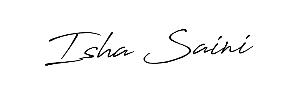 Isha Saini stylish signature style. Best Handwritten Sign (Antro_Vectra_Bolder) for my name. Handwritten Signature Collection Ideas for my name Isha Saini. Isha Saini signature style 7 images and pictures png