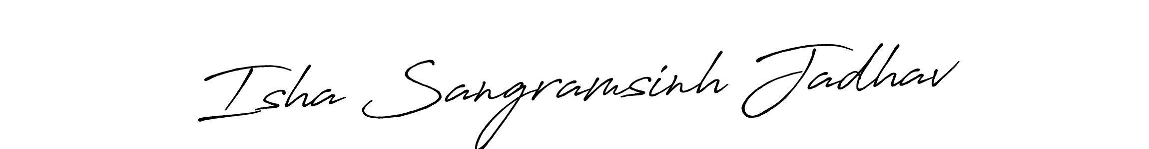 Once you've used our free online signature maker to create your best signature Antro_Vectra_Bolder style, it's time to enjoy all of the benefits that Isha Sangramsinh Jadhav name signing documents. Isha Sangramsinh Jadhav signature style 7 images and pictures png