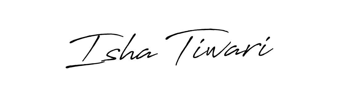 Create a beautiful signature design for name Isha Tiwari. With this signature (Antro_Vectra_Bolder) fonts, you can make a handwritten signature for free. Isha Tiwari signature style 7 images and pictures png