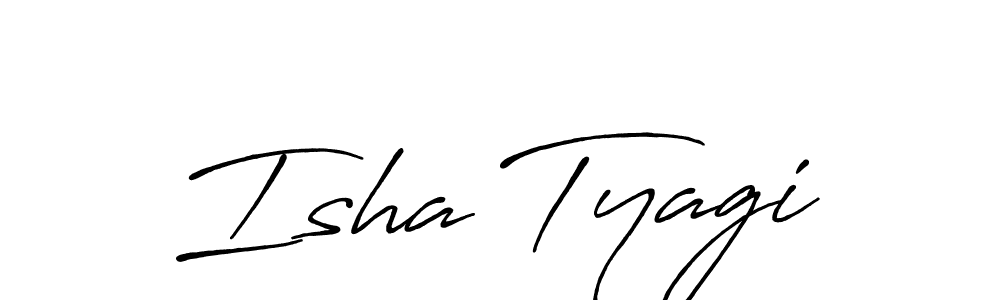 How to make Isha Tyagi signature? Antro_Vectra_Bolder is a professional autograph style. Create handwritten signature for Isha Tyagi name. Isha Tyagi signature style 7 images and pictures png